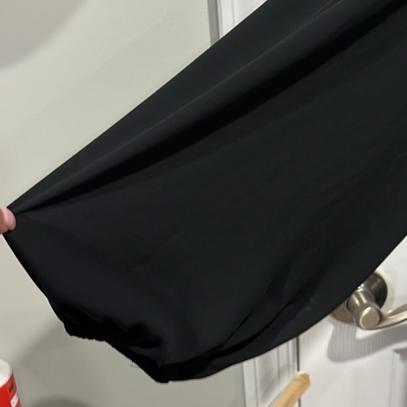 Ann Taylor long sleeve lace trim black pleated front mini dress size 8 - Picture 5 of 11